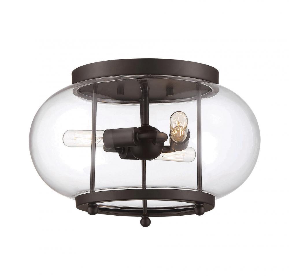 3-Light Outdoor Ceiling Light in Oil Rubbed Bronze