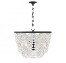 Savoy House Meridian CA M100101GRORB - 5-Light Chandelier in White with Oil Rubbed Bronze