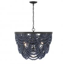Savoy House Meridian CA M100101NBLORB - 5-Light Chandelier in Navy Blue with Oil Rubbed Bronze