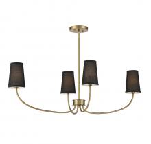 Savoy House Meridian CA M100104NB - 4-Light Chandelier in Natural Brass