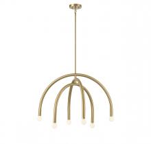 Savoy House Meridian CA M100115NB - 6-Light Chandelier in Natural Brass