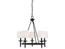 Savoy House Meridian CA M10031ORB - 5-light Chandelier In Oil Rubbed Bronze
