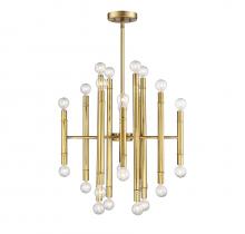 Savoy House Meridian CA M10040NB - 24-Light Chandelier in Natural Brass