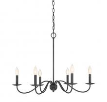 Savoy House Meridian CA M10042AI - 6-Light Chandelier in Aged Iron