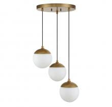 Savoy House Meridian CA M10055NB - 3-Light Chandelier in Natural Brass
