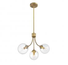 Savoy House Meridian CA M10057NB - 3-Light Chandelier in Natural Brass