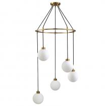 Savoy House Meridian CA M10059NB - 5-light Pendant In Natural Brass