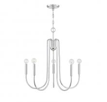 Savoy House Meridian CA M10066CH - 5-Light Chandelier in Chrome