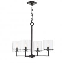 Savoy House Meridian CA M10076ORB - 4-Light Chandelier in Oil Rubbed Bronze