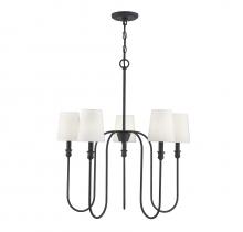Savoy House Meridian CA M10077AI - 5-Light Chandelier in Aged Iron