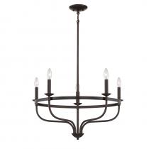 Savoy House Meridian CA M10087ORB - 5-Light Chandelier in Oil Rubbed Bronze
