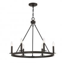 Savoy House Meridian CA M10093ORB - 6-Light Chandelier in Oil Rubbed Bronze