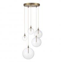Savoy House Meridian CA M10099NB - 5-Light Pendant in Natural Brass