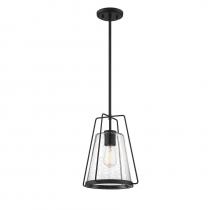 Savoy House Meridian CA M50036BK - 1-light Outdoor Hanging Lantern In Matte Black