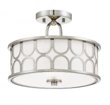 Savoy House Meridian CA M60015PN - 2-Light Ceiling Light in Polished Nickel