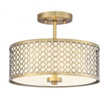 Savoy House Meridian CA M60016NB - 2-Light Ceiling Light in Natural Brass