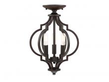 Savoy House Meridian CA M60055ORB - 3-Light Convertible Semi-Flush or Pendant in Oil Rubbed Bronze