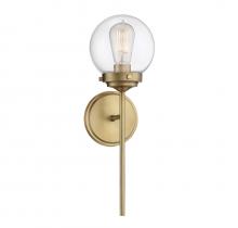 Savoy House Meridian CA M90025NB - 1-Light Wall Sconce in Natural Brass