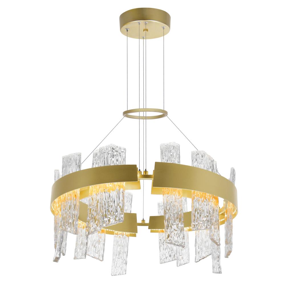Guadiana 24 in LED Satin Gold Chandelier