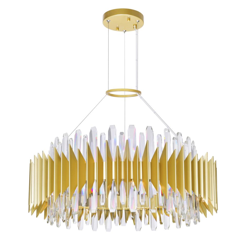 Cityscape 18 Light Chandelier With Satin Gold Finish