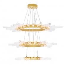 CWI Lighting 1121P48-63-602 - Collar 63 Light Chandelier With Satin Gold Finish