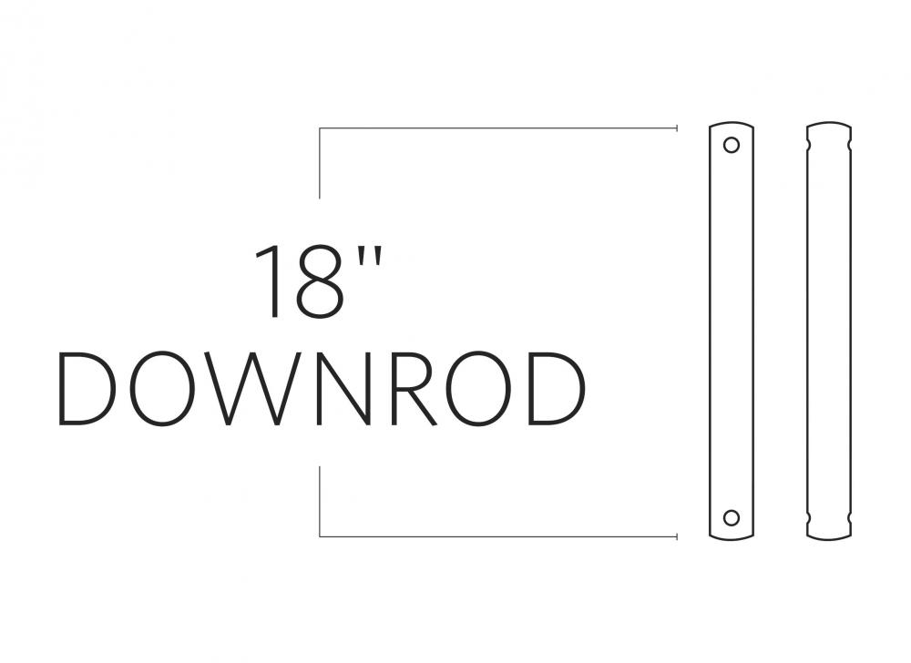 18" Downrod in Washed Grey