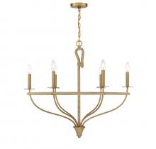 Savoy House Canada 1-1823-6-320 - Charter 6-Light Chandelier in Warm Brass and Rope