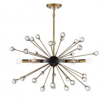 Savoy House Canada 1-1857-6-62 - Ariel 6-Light Chandelier in Como Black with Gold Accents