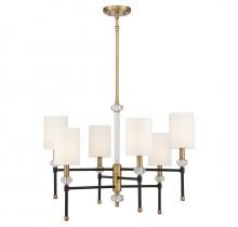 Savoy House Canada 1-1887-6-143 - Tivoli 6-Light Chandelier in Matte Black with Warm Brass Accents