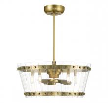Savoy House Canada 24-FD-8853-322 - Ventari 5-Light LED Fan D'Lier in Warm Brass