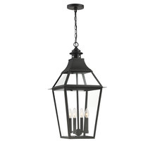 Savoy House Canada 5-723-153 - Jackson 4-Light Outdoor Hanging Lantern in Matte Black with Gold Highlights
