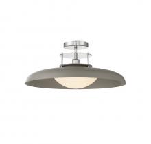 Savoy House Canada 6-1685-1-175 - Gavin 1-Light Ceiling Light in Gray with Polished Nickel Accents