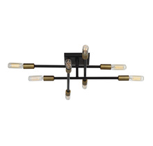Savoy House Canada 6-7003-8-77 - Lyrique 8-Light Ceiling Light in Bronze with Brass Accents