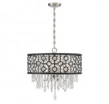 Savoy House Canada 7-1878-4-66 - Rory 4-Light Pendant in Matte Black with Satin Nickel