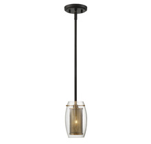 Savoy House Canada 7-9064-1-95 - Dunbar 1-Light Mini-Pendant in Warm Brass with Bronze Accents