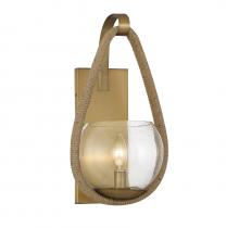 Savoy House Canada 9-1826-1-320 - Ashe 1-Light Wall Sconce in Warm Brass and Rope