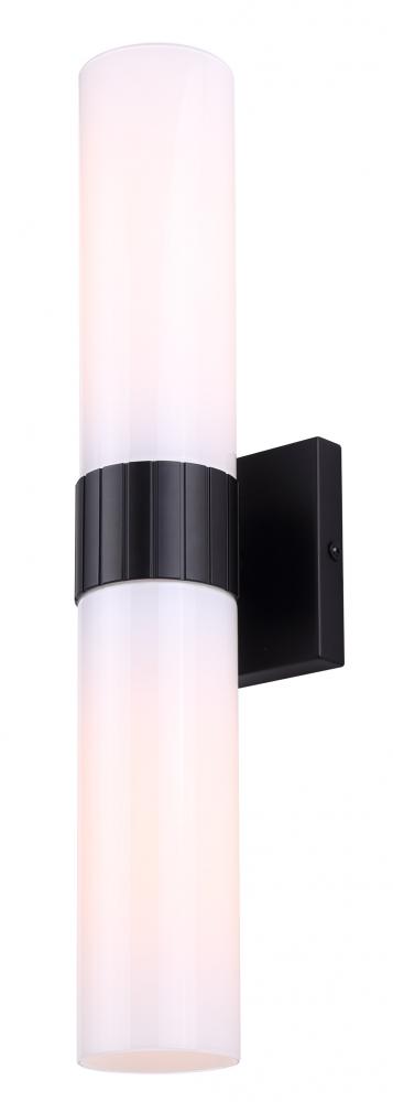 MAXINE, MBK Color, 2 Lt Wall Fixture, Opal Glass, 60W Type A
