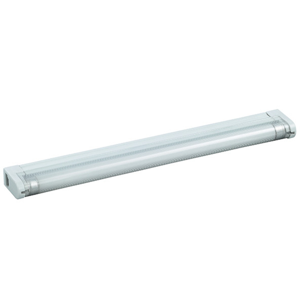 Fluorescent, 12 1/4" Under Cabinet Slimline Strip Light with Cord&Plug, Linkable, 1 Bulb, 8W T5