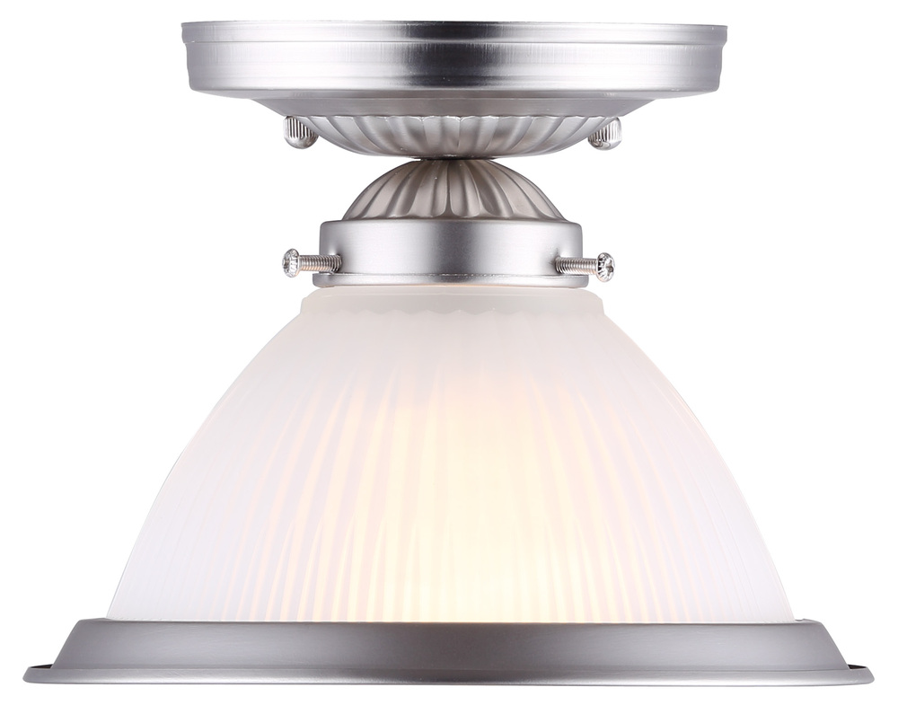 Halophane, Ceiling Light, Frosted Halophane Glass, 60W Type A, 6 .75 IN W x 6 IN H