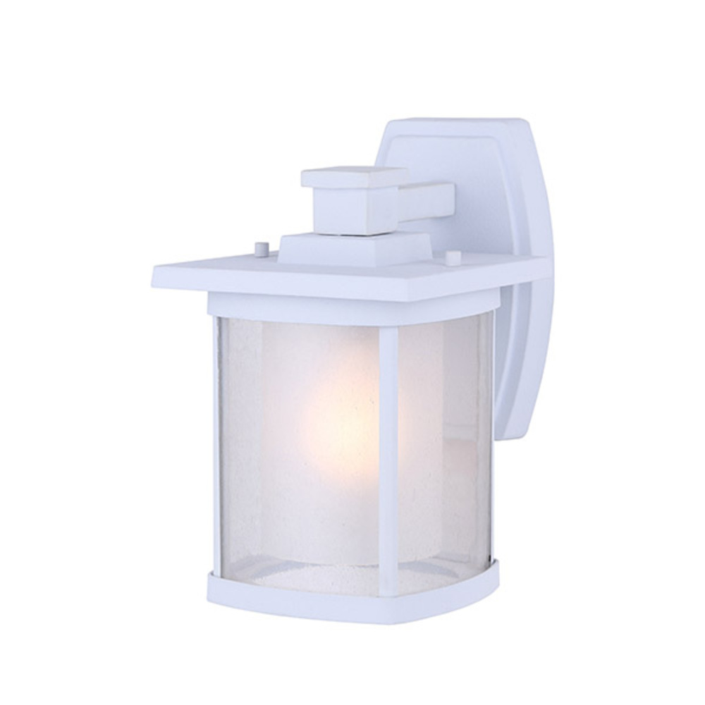 Outdoor, 1 Light Outdoor Down Light, Seeded/Frost Glass, 100W Type A, 6 1/2"W x 10 1/4"H x 8