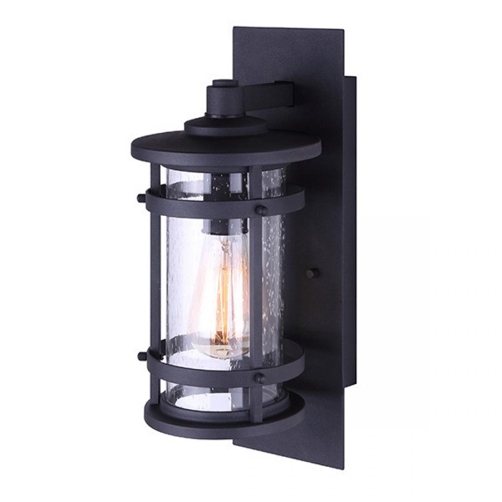 DUFFY, 1 Lt Outdoor Down Light, Seeded Glass, 100W Type A, 9 1/2" W x 20" H x 11 1/2" D