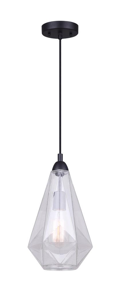 DUNE, 1 Lt Cord Pendant, Clear Glass, 60W Type A, 7.75" W x 16 - 601" H