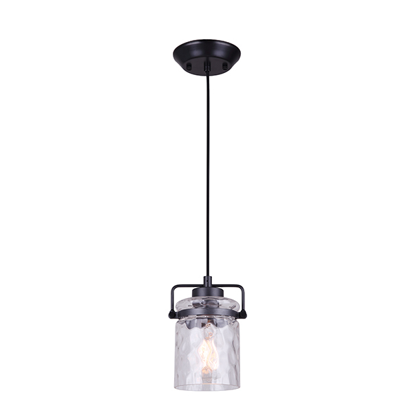 ARDEN, 1 Lt Cord Pendant, Watermark Glass, 100W Type A, 5.5" W x 10 - 58" H