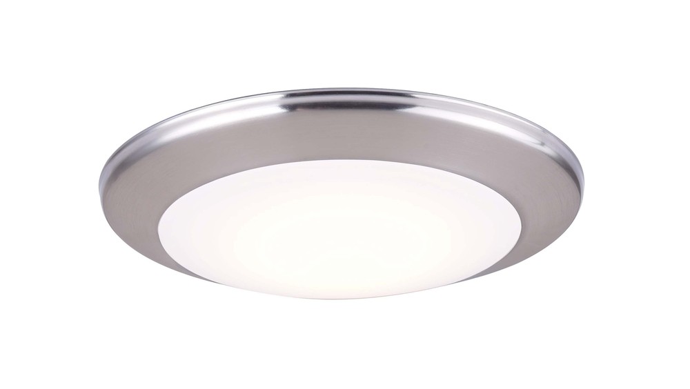 LED Disk, 6 IN Brushed Nickel Color Trim, 15W LED (Integrated), Dimmable, 3000K
