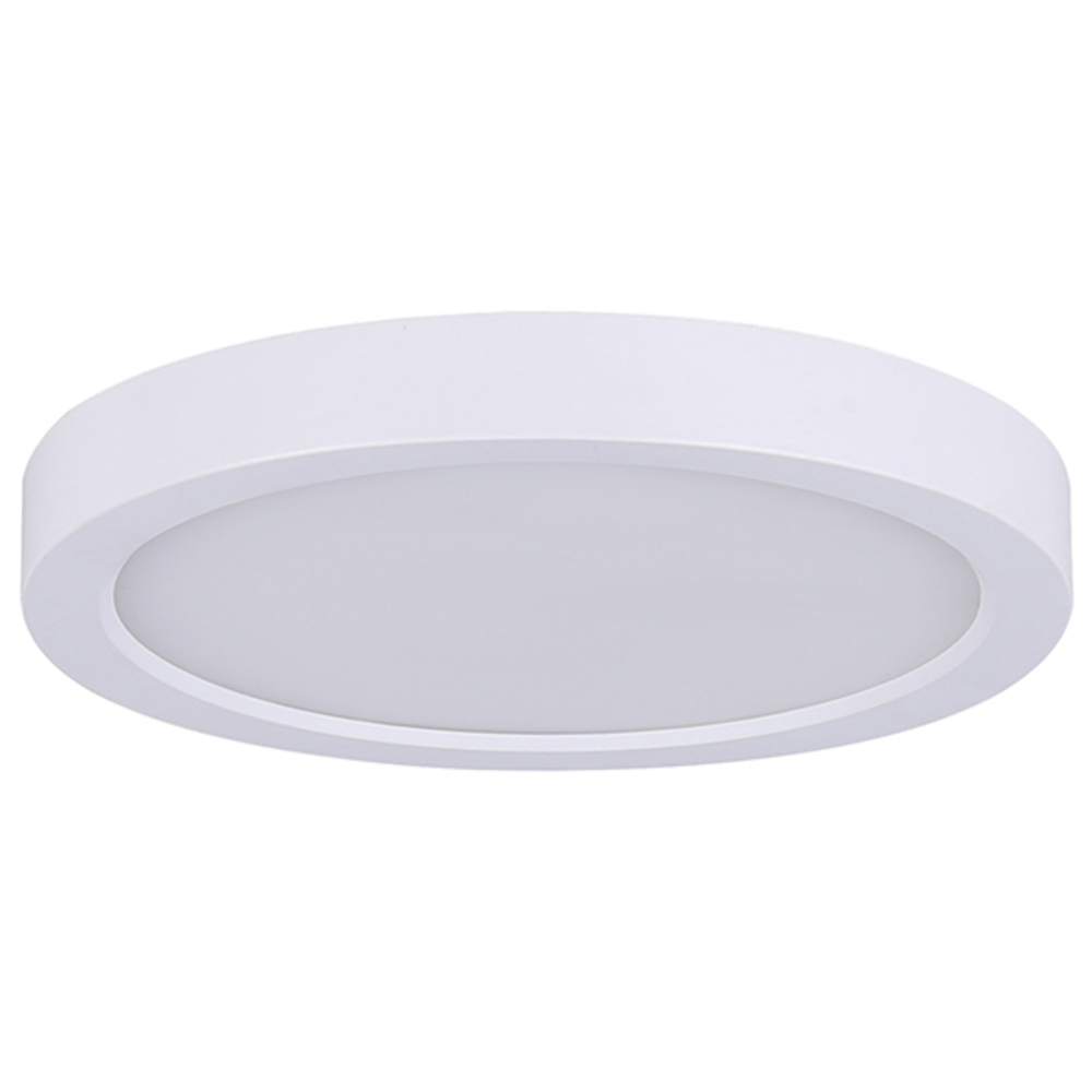 LED Disk, 7" White Color Trim, 15W Dimmable, 3000K, 850 Lumen, Surface Mounted