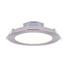 Canarm DL-6-15RR-BN-C - LED Recess Downlight, 6" Brushed Nickel Color Trim, 15W Dimmable, 3000K, 820 Lumen, Recess mount