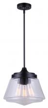 Canarm IPL728B03BK - MEYER, IPL728B03BK, MBK Color, 3 Lt Rod Pendant, Clear Glass, 60W Type A, 12.75" W x 13 - 63.75&