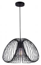 Canarm IPL746B01BK - BLIX, IPL746B01BK, MBK Color, 1 Lt Cord Pendant, 60W Type A, 16" W x 14 - 59.75" H