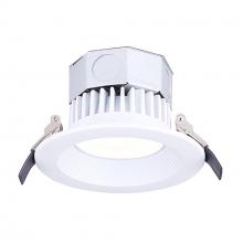 Canarm DL-4-9NR-WH-C - LED Baffle Recess Downlight, 4" White Color Trim, 9W Dimmable, 3000K, 500 Lumen, Recess mounted