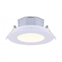 Canarm DL-4-9RR-WH-C-4 - LED Recess Downlight, 4-Pack, 4" White Color Trim, 9W Dimmable, 3000K, 500 Lumen, Recess mounted